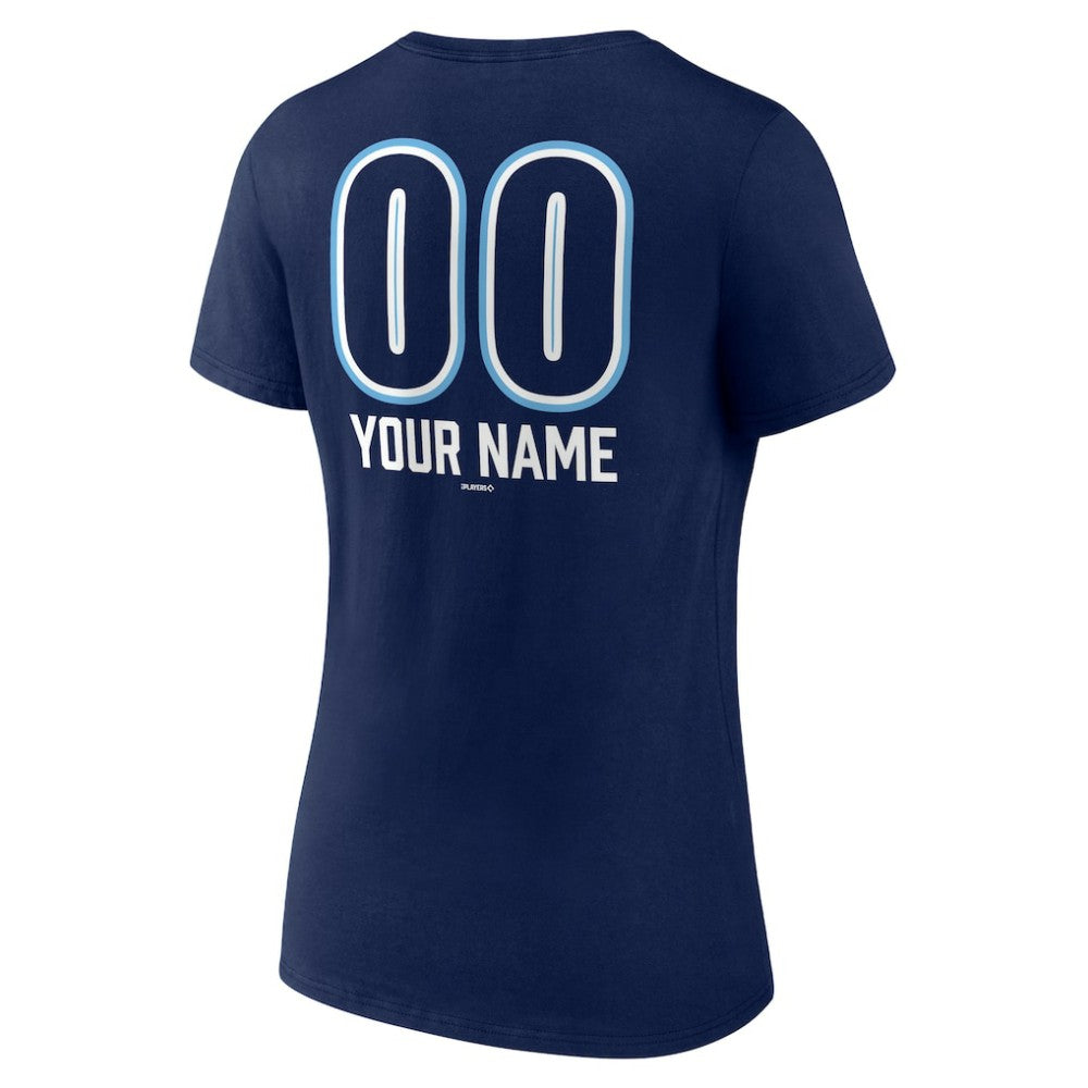 MLB Tampa Bay Rays Women's Personalized Name & Number Fastball V-Neck T-Shirt