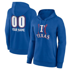 MLB Texas Rangers Women's Personalized Name & Number Fastball Pullover Hoodie