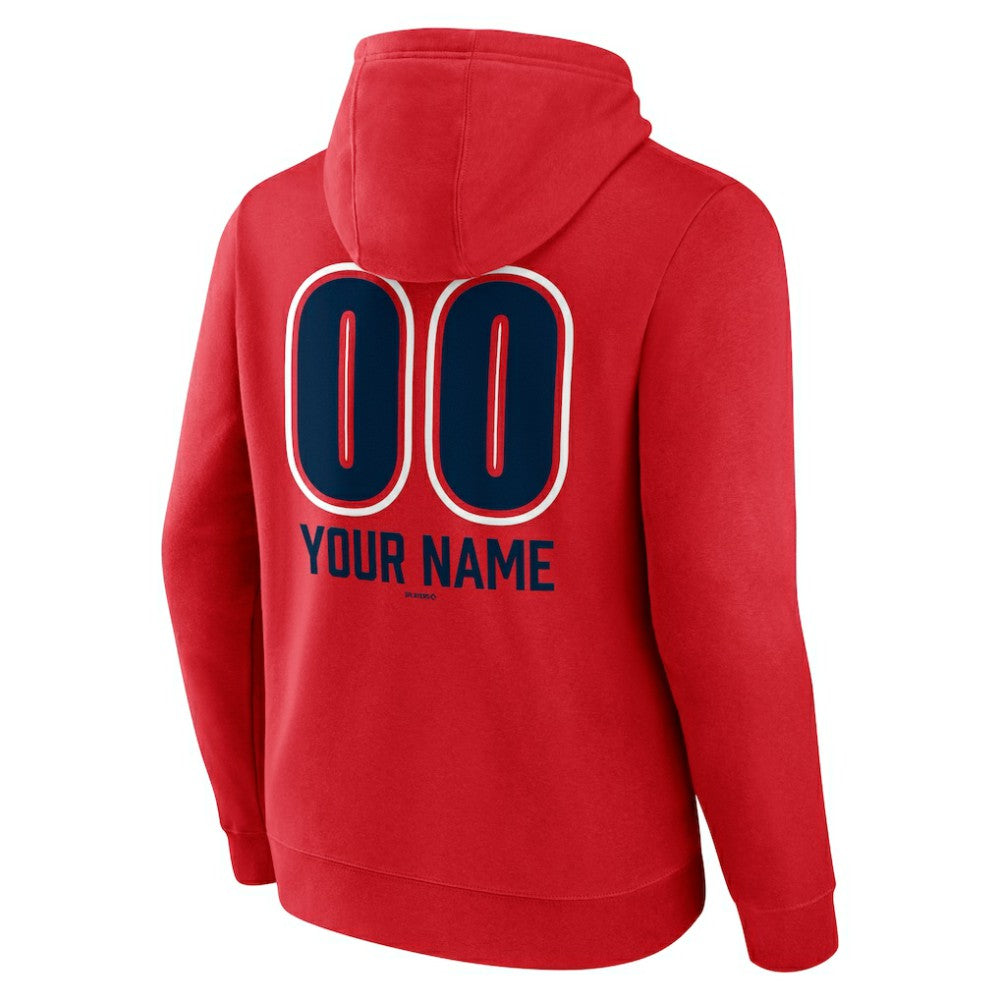 MLB Atlanta Braves Personalized Name & Number Fastball Pullover Hoodie