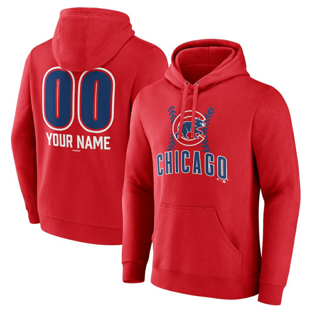 MLB Chicago Cubs Personalized Name & Number Fastball Pullover Hoodie