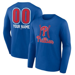 MLB Philadelphia Phillies Personalized Name & Number Fastball Long Sleeve T-Shirt