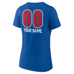 MLB Philadelphia Phillies Women's Personalized Name & Number Fastball V-Neck T-Shirt
