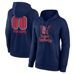 MLB St. Louis Cardinals Women's Personalized Name & Number Fastball Pullover Hoodie
