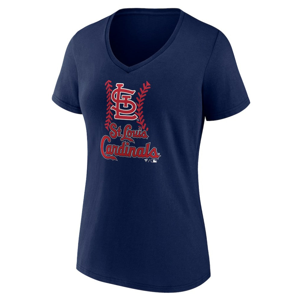 MLB St. Louis Cardinals Women's Personalized Name & Number Fastball V-Neck T-Shirt