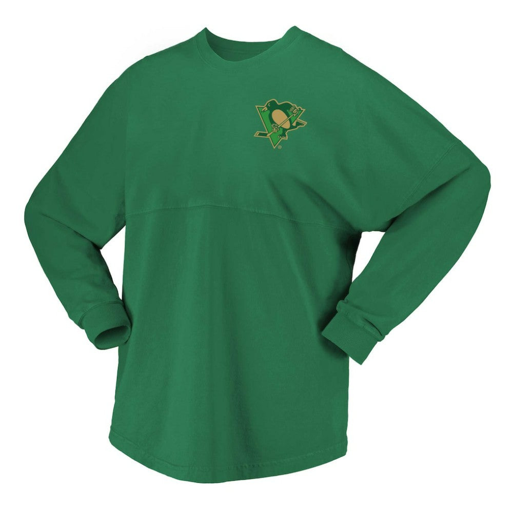 NHL Kelly Green Pittsburgh Penguins Fanatics Women's St. Patrick's Day Spirit Jersey T-Shirt