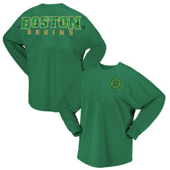 NHL Kelly Green Boston Bruins Fanatics Women's St. Patrick's Day Spirit Jersey T-Shirt