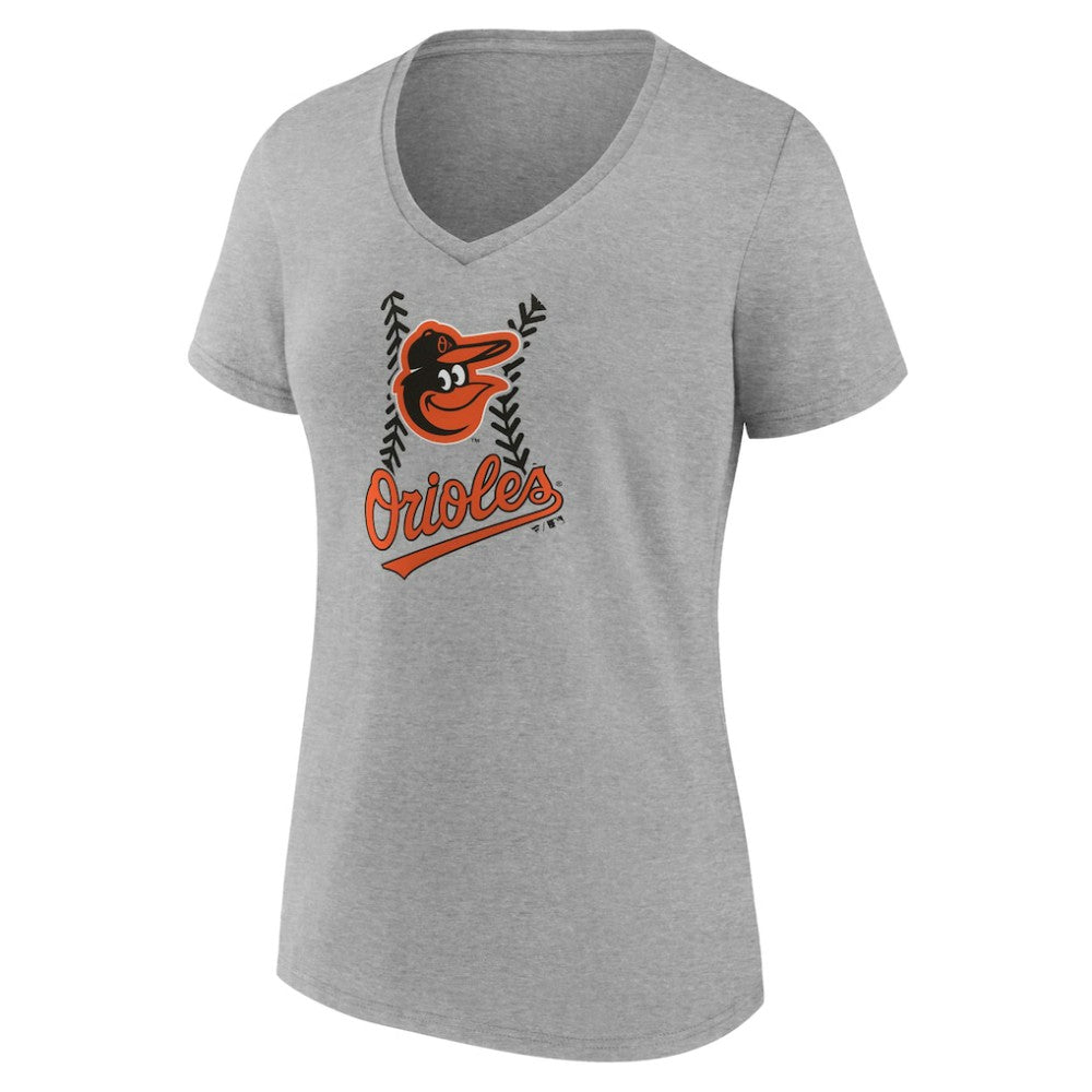 MLB Baltimore Orioles Women's Personalized Name & Number Fastball V-Neck T-Shirt