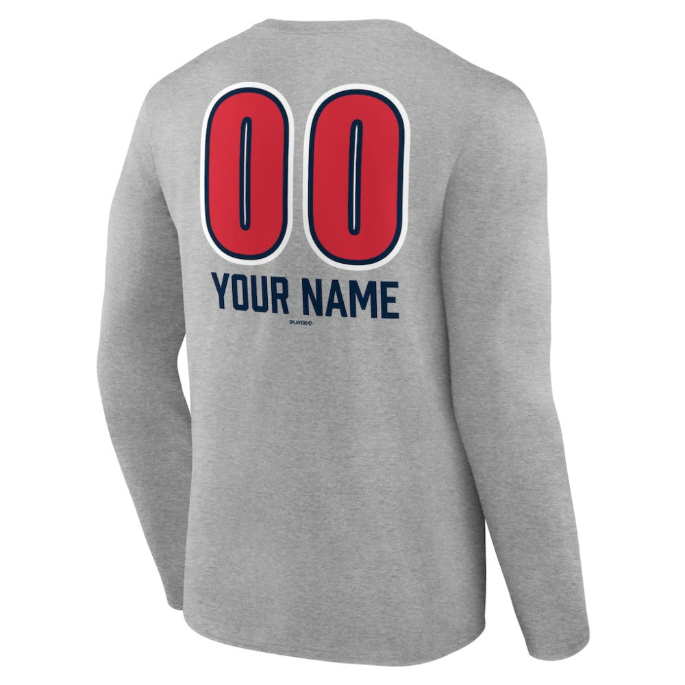 MLB Boston Red Sox Personalized Name & Number Fastball Long Sleeve T-Shirt