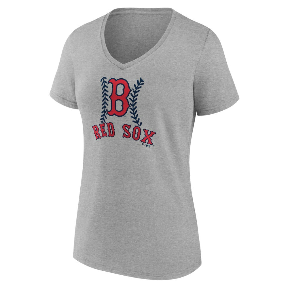 MLB Boston Red Sox Women's Personalized Name & Number Fastball V-Neck T-Shirt