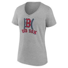 MLB Boston Red Sox Women's Personalized Name & Number Fastball V-Neck T-Shirt