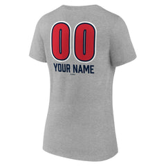 MLB Boston Red Sox Women's Personalized Name & Number Fastball V-Neck T-Shirt