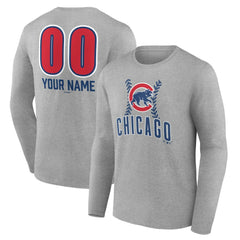 MLB Chicago Cubs Personalized Name & Number Fastball Long Sleeve T-Shirt