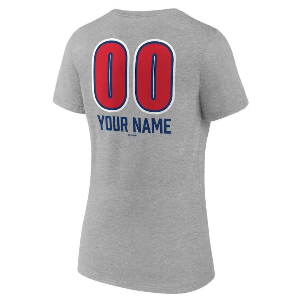 MLB Chicago Cubs Women's Personalized Name & Number Fastball V-Neck T-Shirt