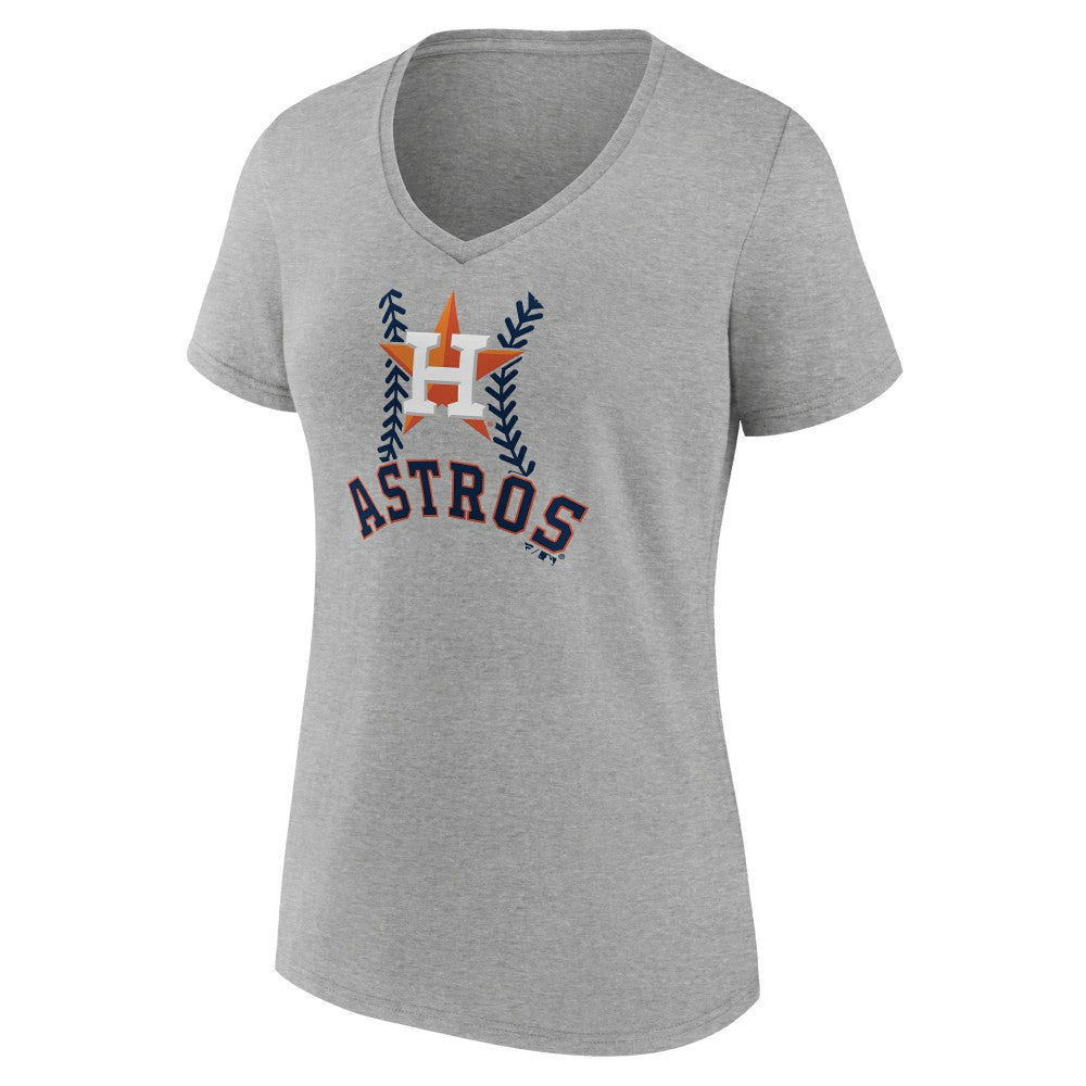 MLB Houston Astros Women's Personalized Name & Number Fastball V-Neck T-Shirt