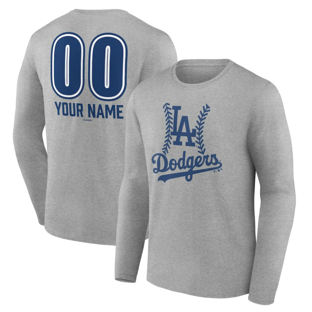 MLB Los Angeles Dodgers Personalized Name & Number Fastball Long Sleeve T-Shirt