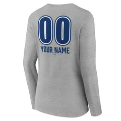 MLB Los Angeles Dodgers Women's Personalized Name & Number Fastball Long Sleeve V-Neck T-Shirt