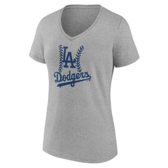 MLB Los Angeles Dodgers Women's Personalized Name & Number Fastball V-Neck T-Shirt