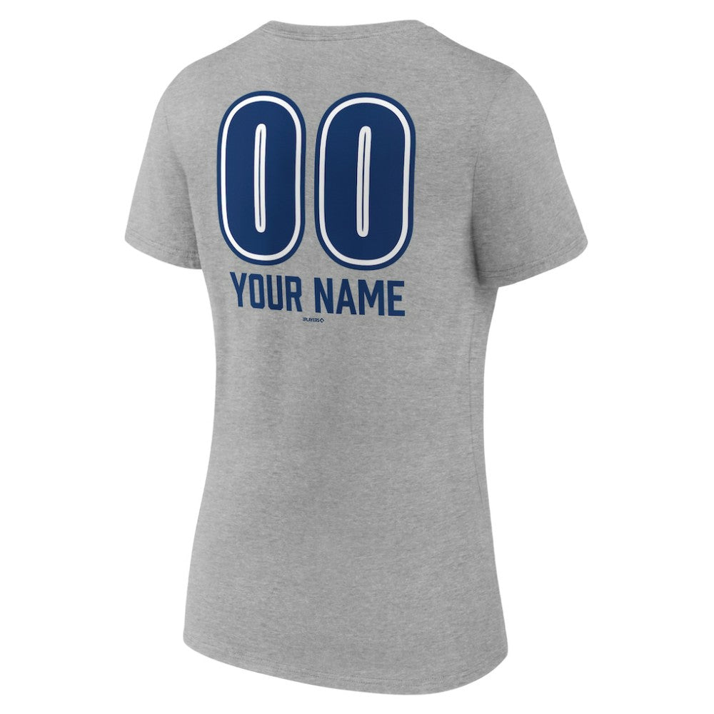MLB Los Angeles Dodgers Women's Personalized Name & Number Fastball V-Neck T-Shirt