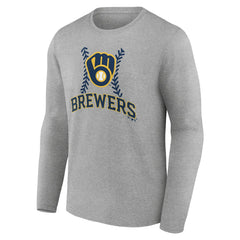 MLB Milwaukee Brewers Personalized Name & Number Fastball Long Sleeve T-Shirt