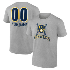 MLB Milwaukee Brewers Personalized Name & Number Fastball T-Shirt