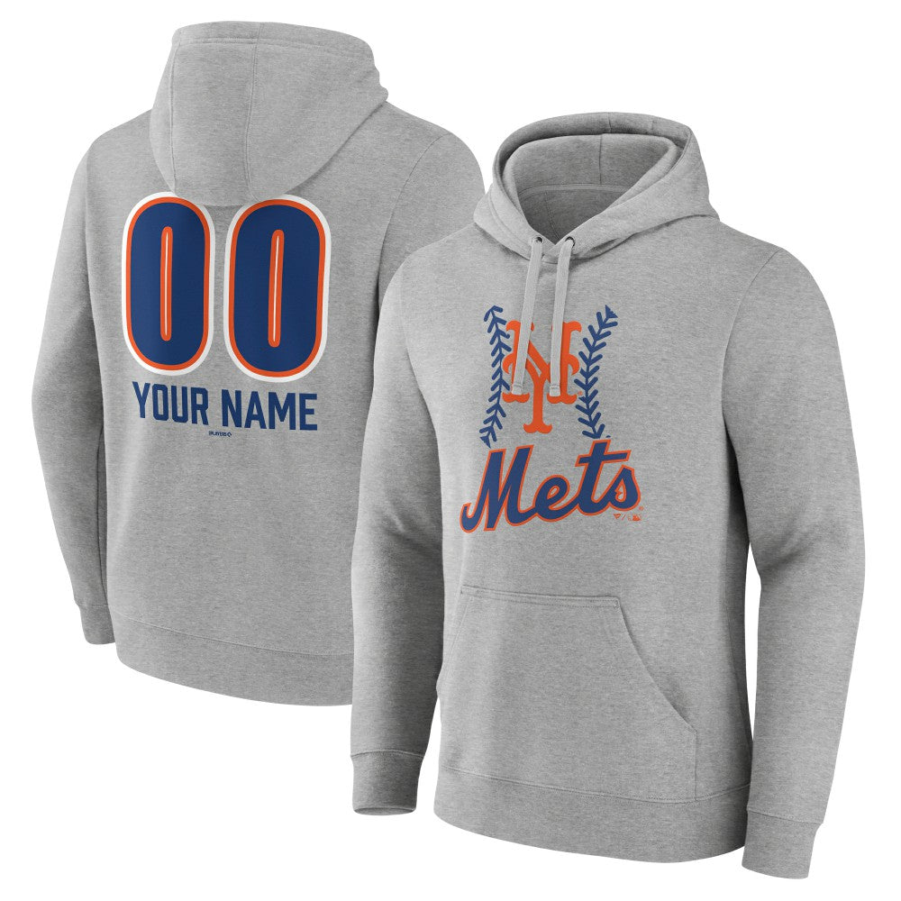 MLB New York Mets Personalized Name & Number Fastball Pullover Hoodie