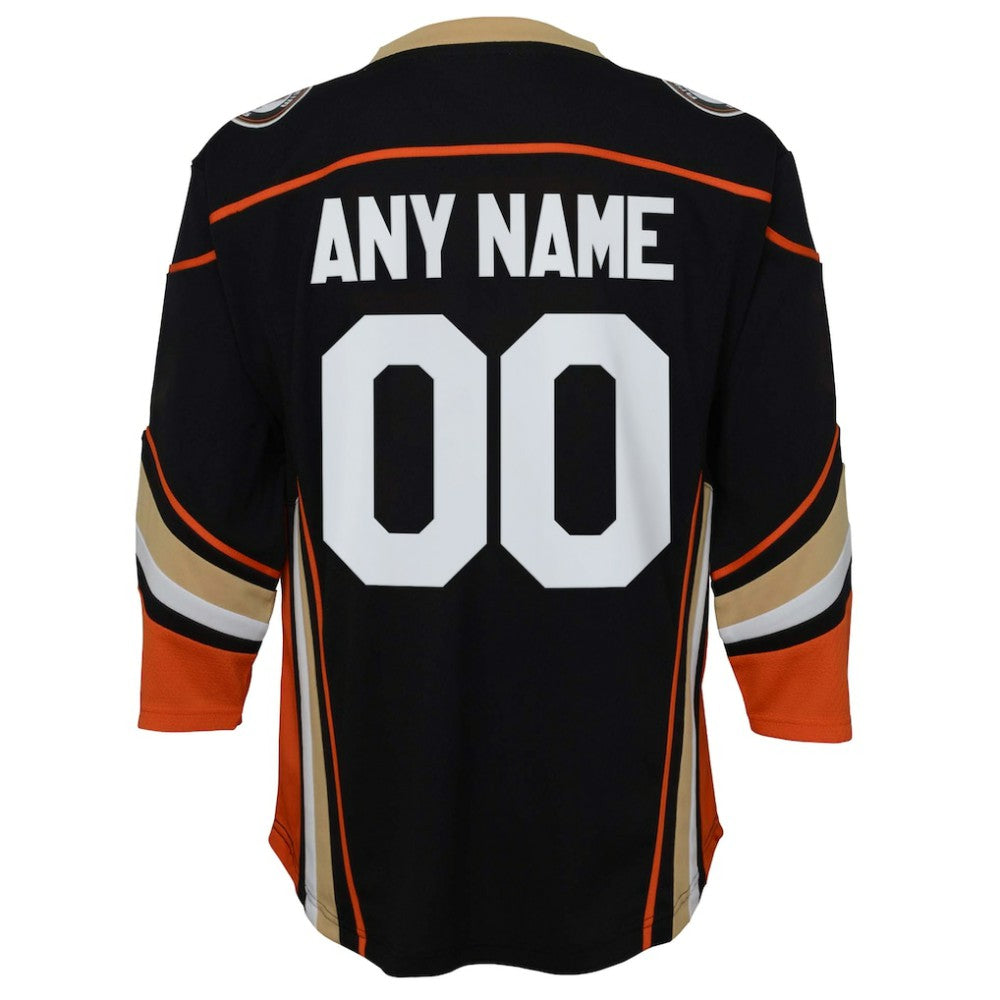 NHL Black Anaheim Ducks Youth Home Replica Custom Jersey