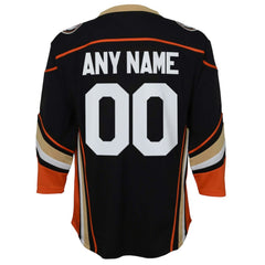 NHL Black Anaheim Ducks Youth Home Replica Custom Jersey