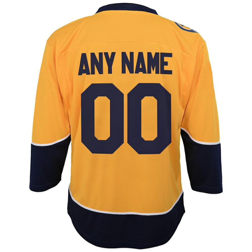 NHL Gold Nashville Predators Youth Home Replica Custom Jersey