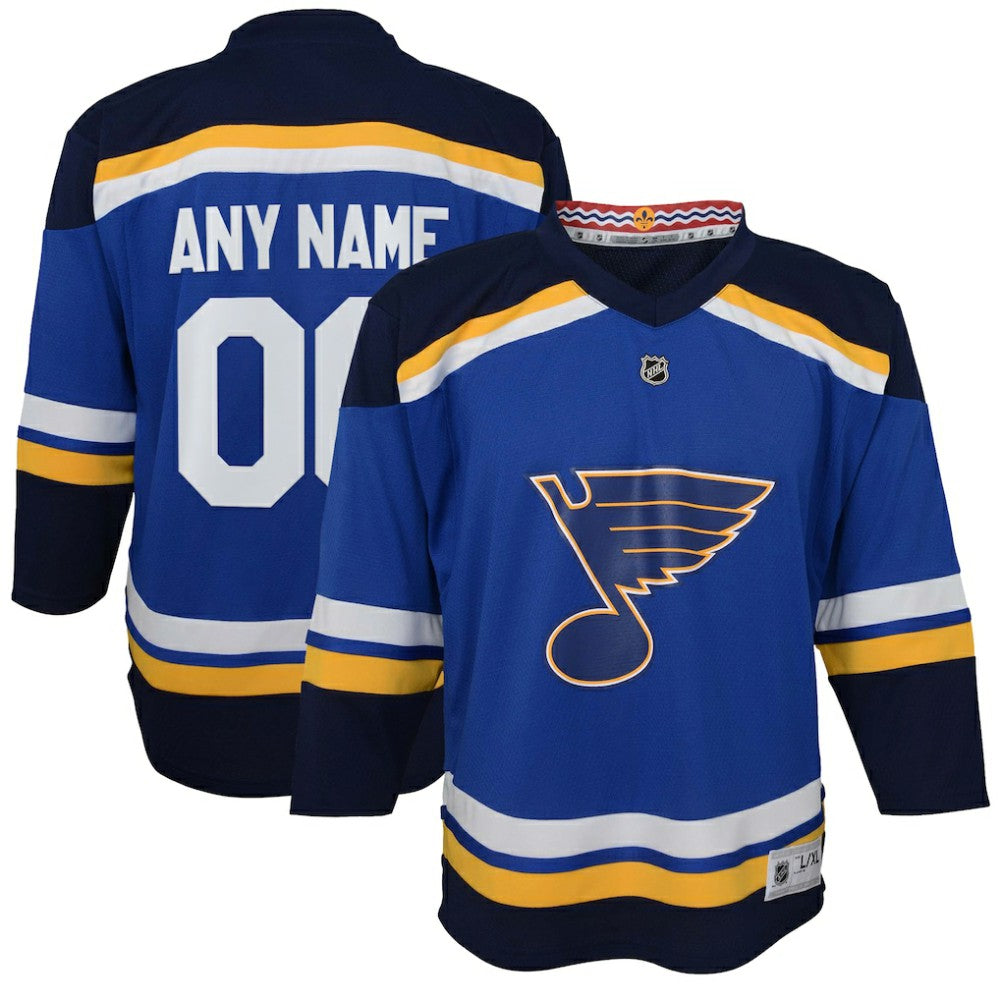 NHL Blue St. Louis Blues Youth Home Replica Custom Jersey