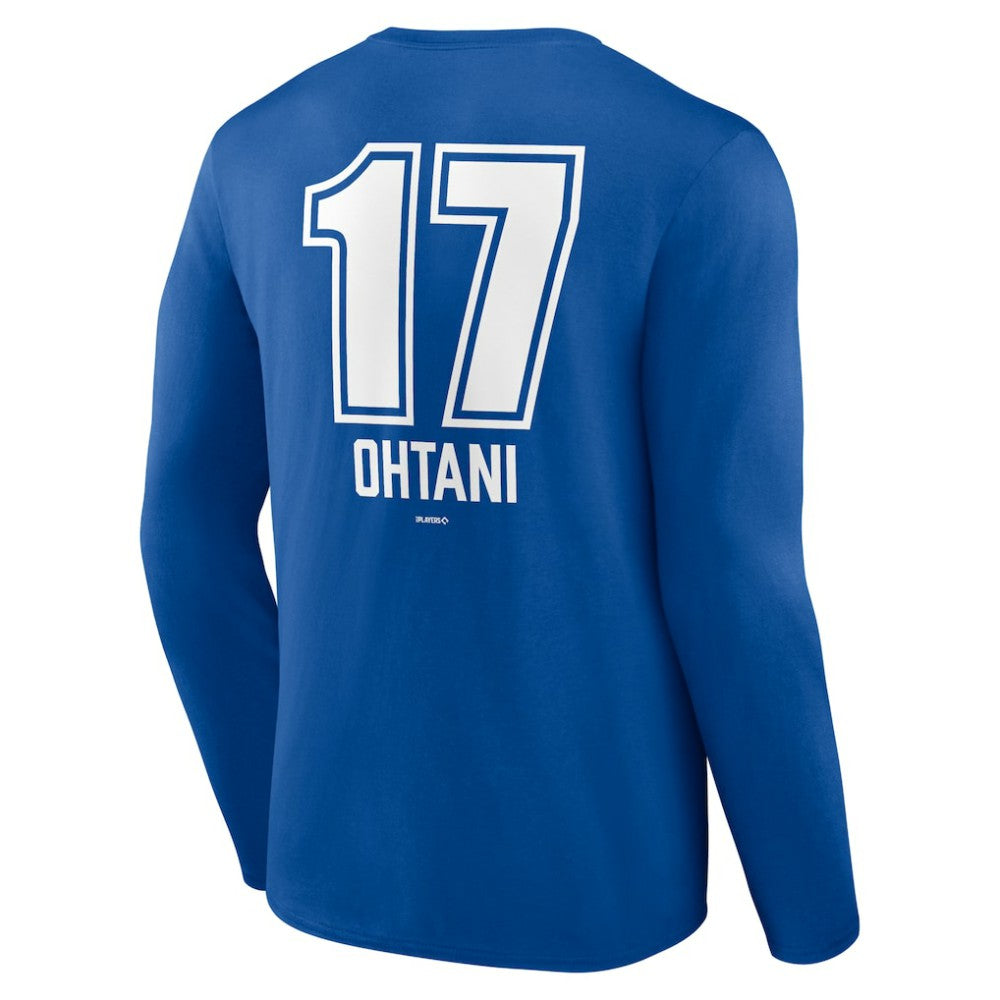 MLB Shohei Ohtani Los Angeles Dodgers Fastball Player Name & Number Long Sleeve T-Shirt