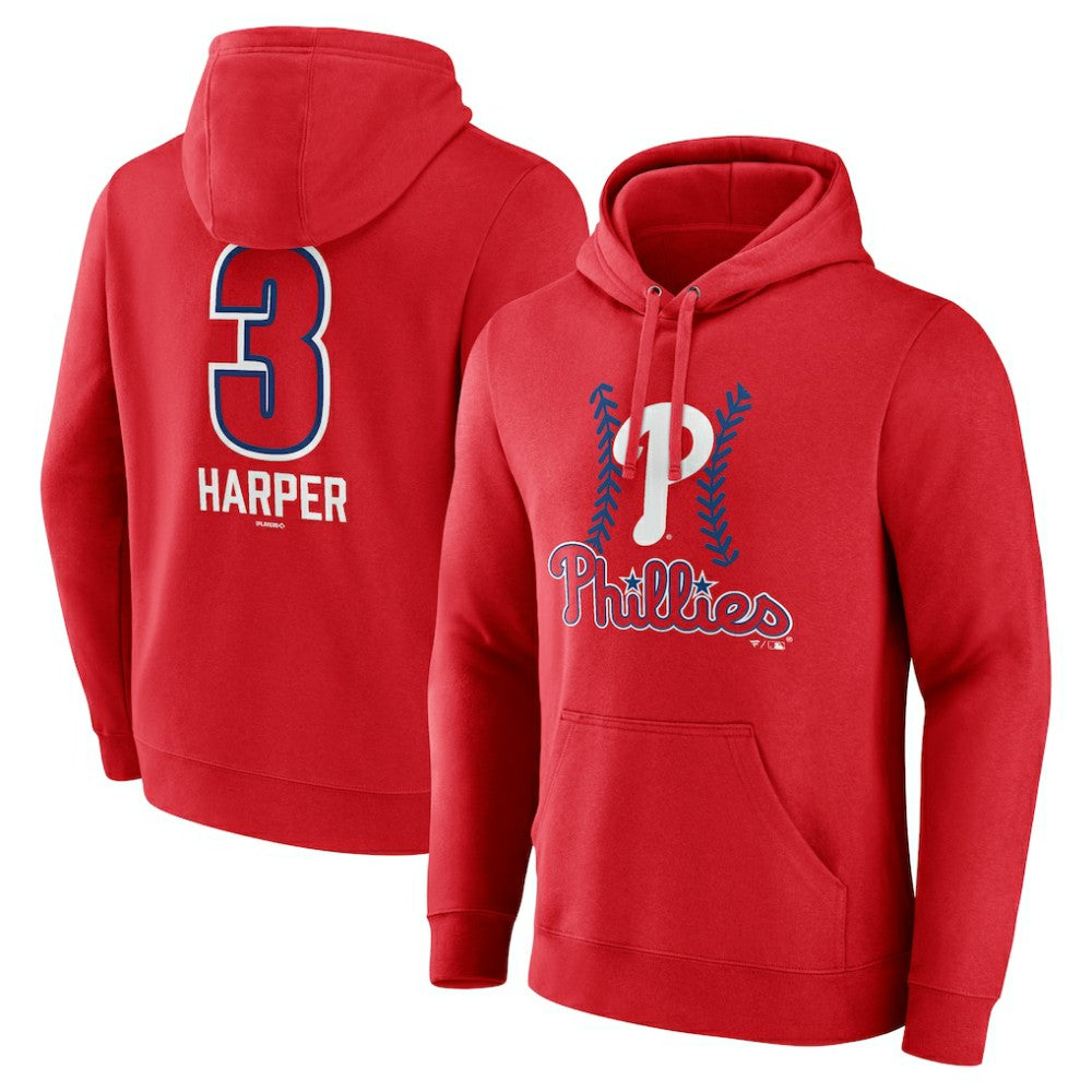 MLB Bryce Harper Philadelphia Phillies Fastball Player Name & Number Pullover Hoodie
