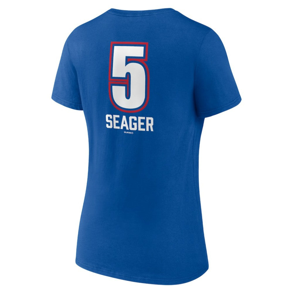 MLB Corey Seager Texas Rangers Women's Fastball Player Name & Number V-Neck T-Shirt