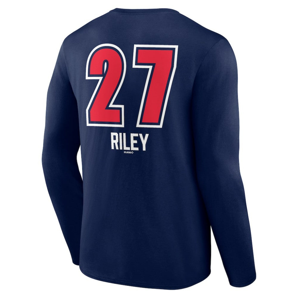 MLB Austin Riley Atlanta Braves Fastball Player Name & Number Long Sleeve T-Shirt