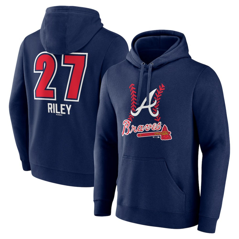 MLB Austin Riley Atlanta Braves Fastball Player Name & Number Pullover Hoodie
