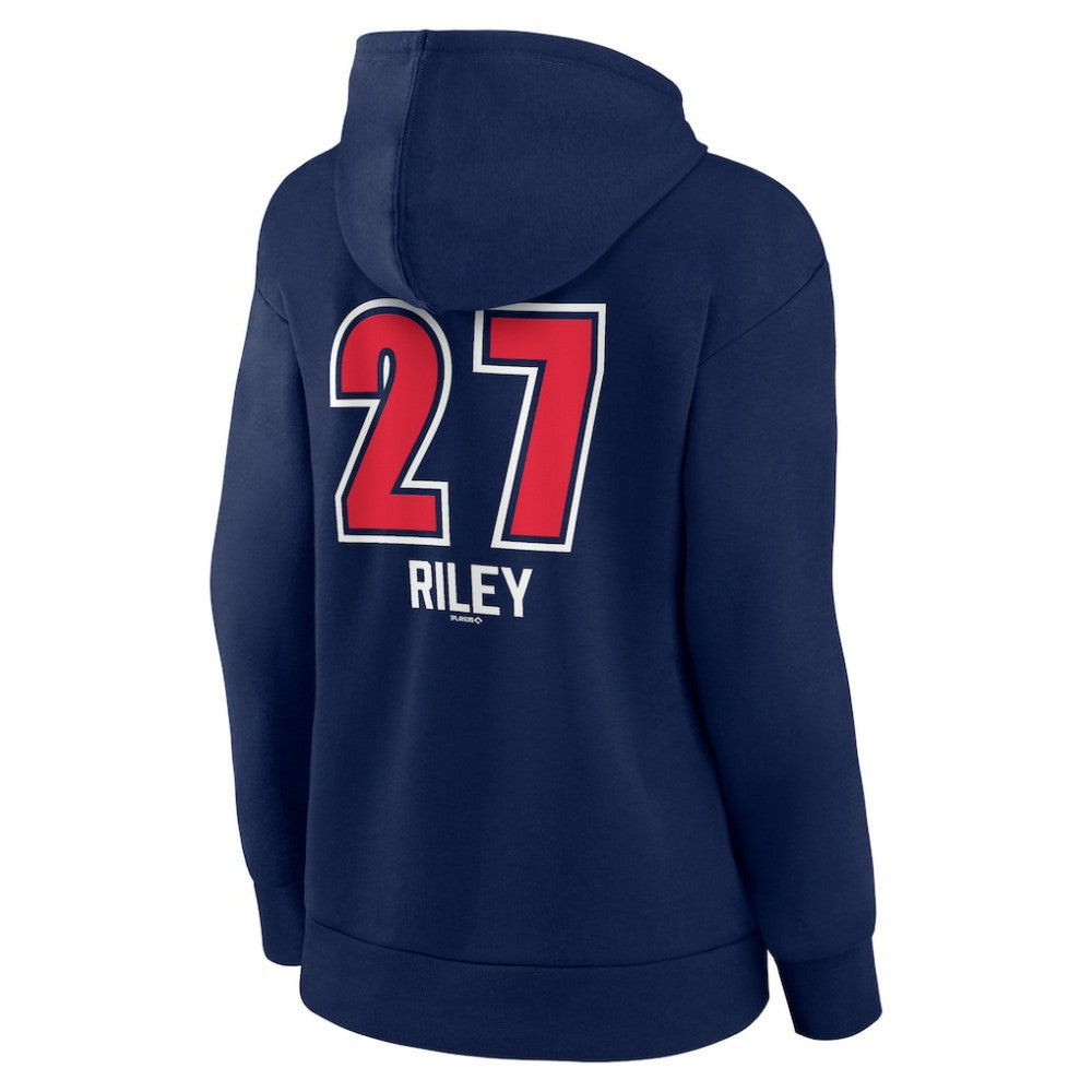 MLB Austin Riley Atlanta Braves Women's Fastball Player Name & Number Pullover Hoodie