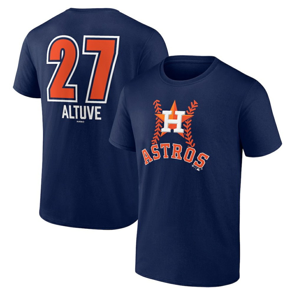MLB Jose Altuve Houston Astros Fastball Player Name & Number T-Shirt