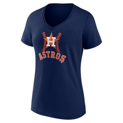 MLB Jose Altuve Houston Astros Women's Fastball Player Name & Number V-Neck T-Shirt