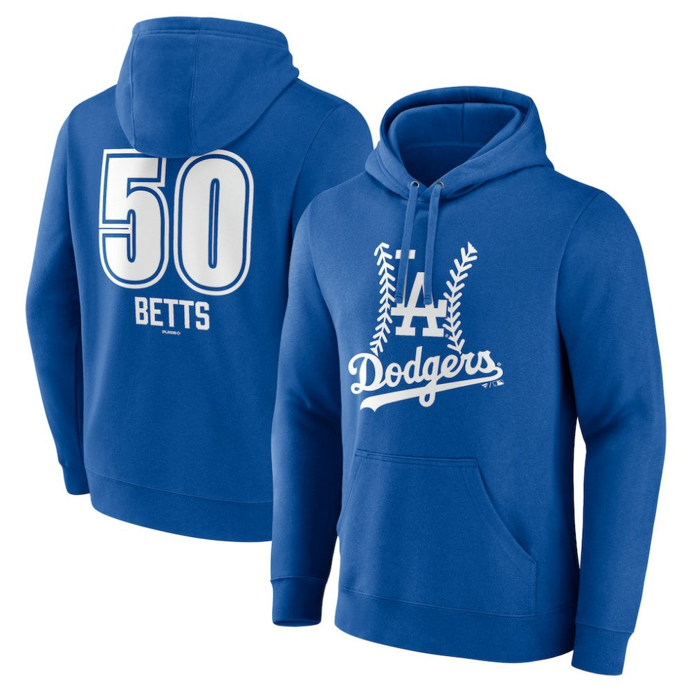 MLB Mookie Betts Los Angeles Dodgers Fastball Player Name & Number Pullover Hoodie