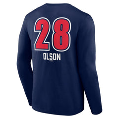 MLB Matt Olson Atlanta Braves Fastball Player Name & Number Long Sleeve T-Shirt
