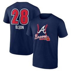 MLB Matt Olson Atlanta Braves Fastball Player Name & Number T-Shirt
