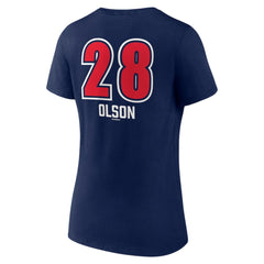 MLB Matt Olson Atlanta Braves Women's Fastball Player Name & Number V-Neck T-Shirt