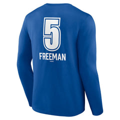 MLB Freddie Freeman Los Angeles Dodgers Fastball Player Name & Number Long Sleeve T-Shirt