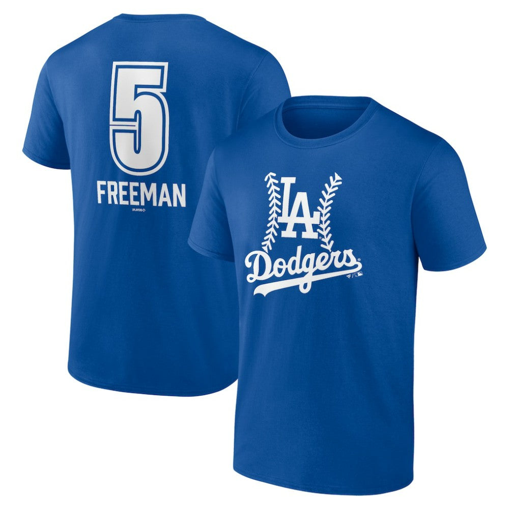 MLB Freddie Freeman Los Angeles Dodgers Fastball Player Name & Number T-Shirt