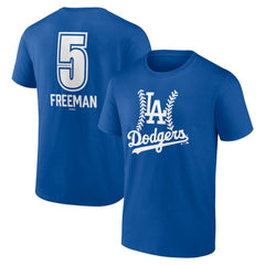 MLB Freddie Freeman Los Angeles Dodgers Fastball Player Name & Number T-Shirt