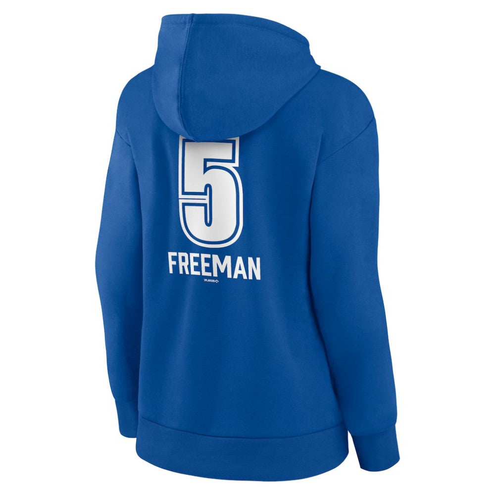 MLB Freddie Freeman Los Angeles Dodgers Women's Fastball Player Name & Number Pullover Hoodie
