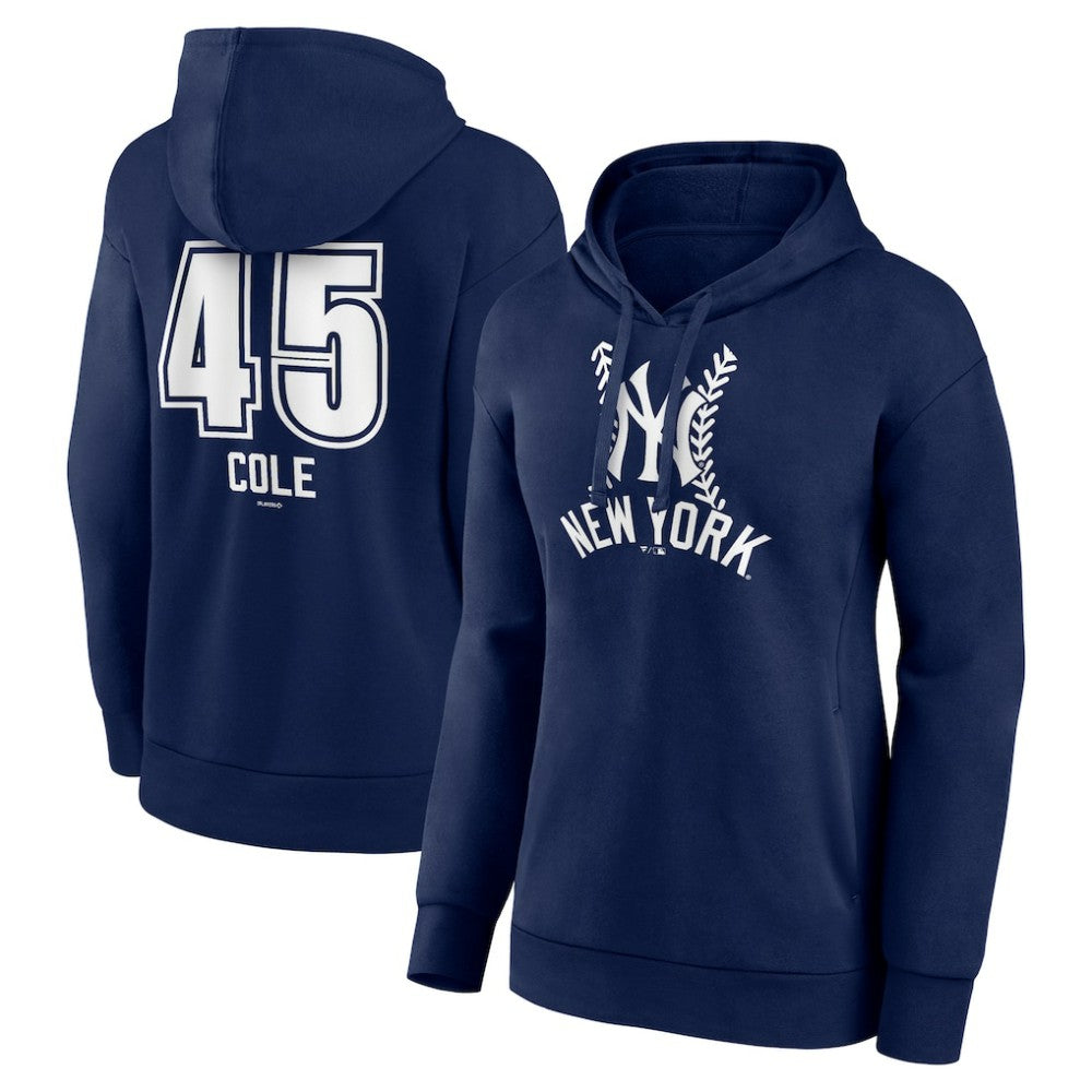 MLB Gerrit Cole New York Yankees Women's Fastball Player Name & Number Pullover Hoodie