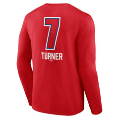 MLB Trea Turner Philadelphia Phillies Fastball Player Name & Number Long Sleeve T-Shirt