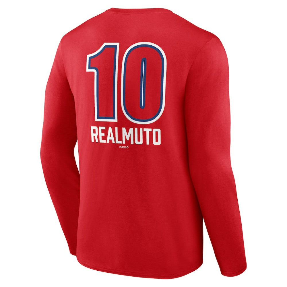 MLB J.T. Realmuto Philadelphia Phillies Fastball Player Name & Number Long Sleeve T-Shirt