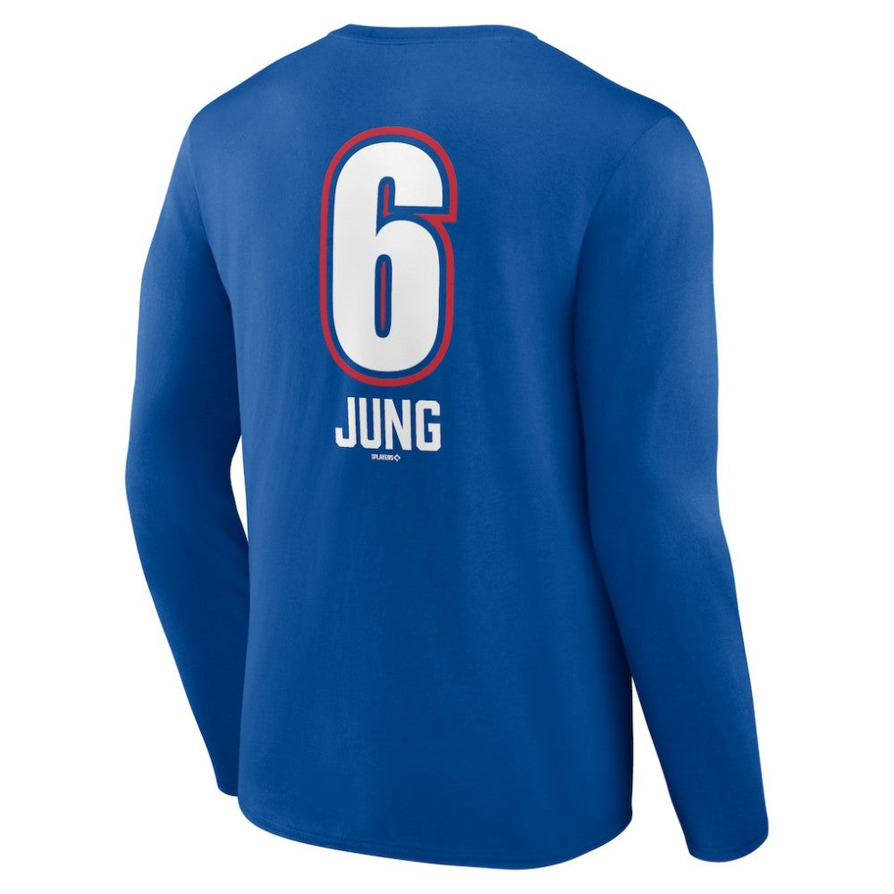 MLB Josh Jung Texas Rangers Fastball Player Name & Number Long Sleeve T-Shirt