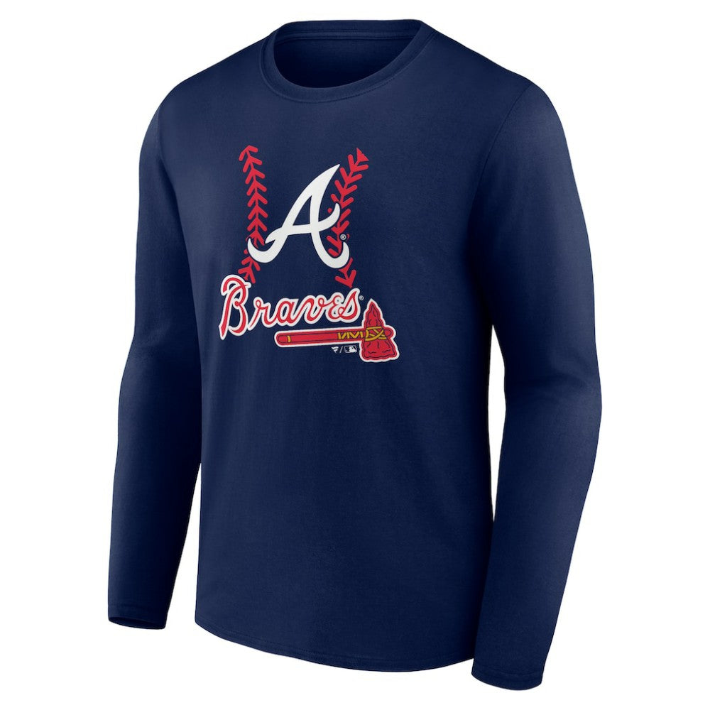 MLB Ozzie Albies Atlanta Braves Fastball Player Name & Number Long Sleeve T-Shirt